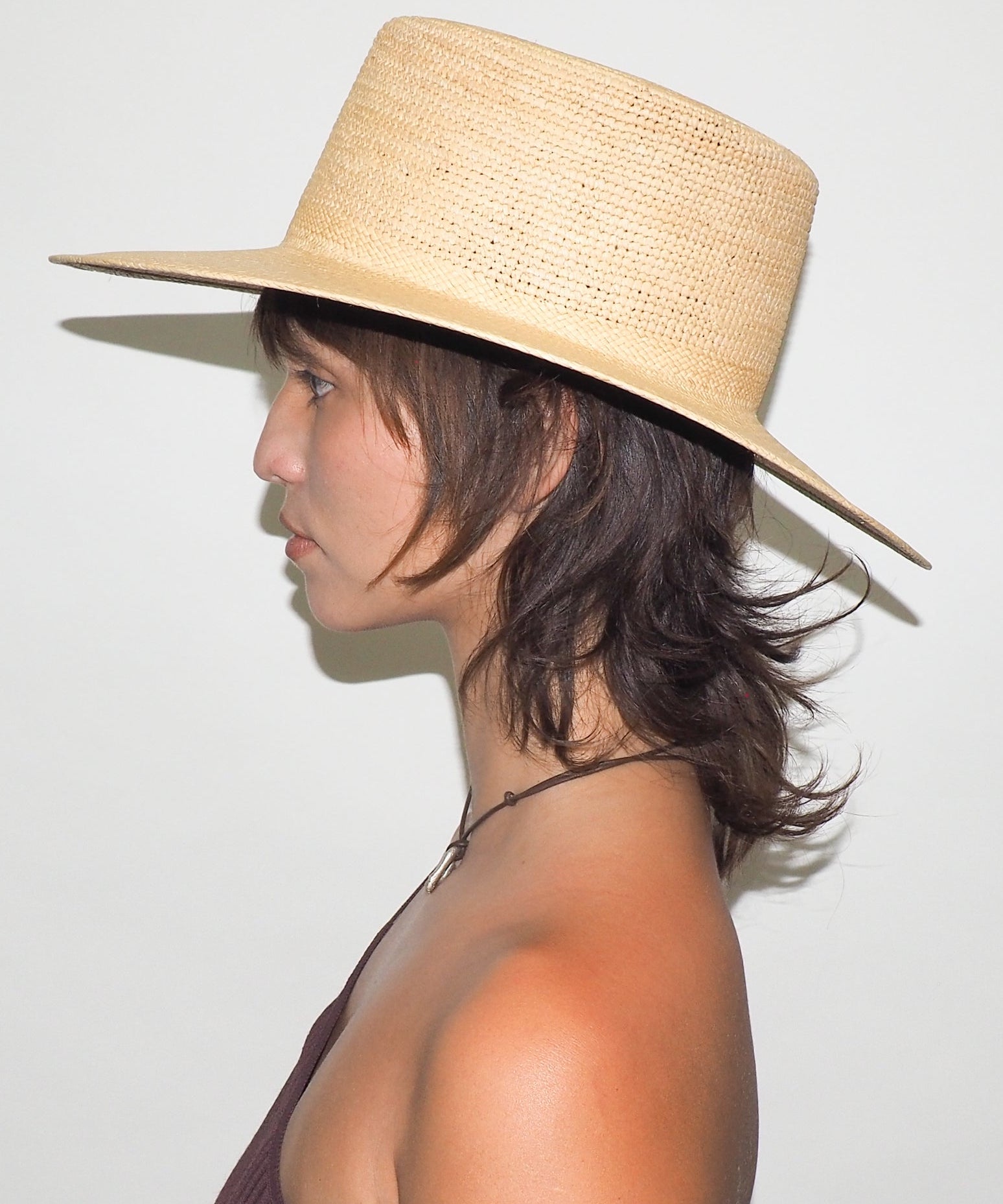 Cielo Hat in Tan Toquilla Straw - CLYDE