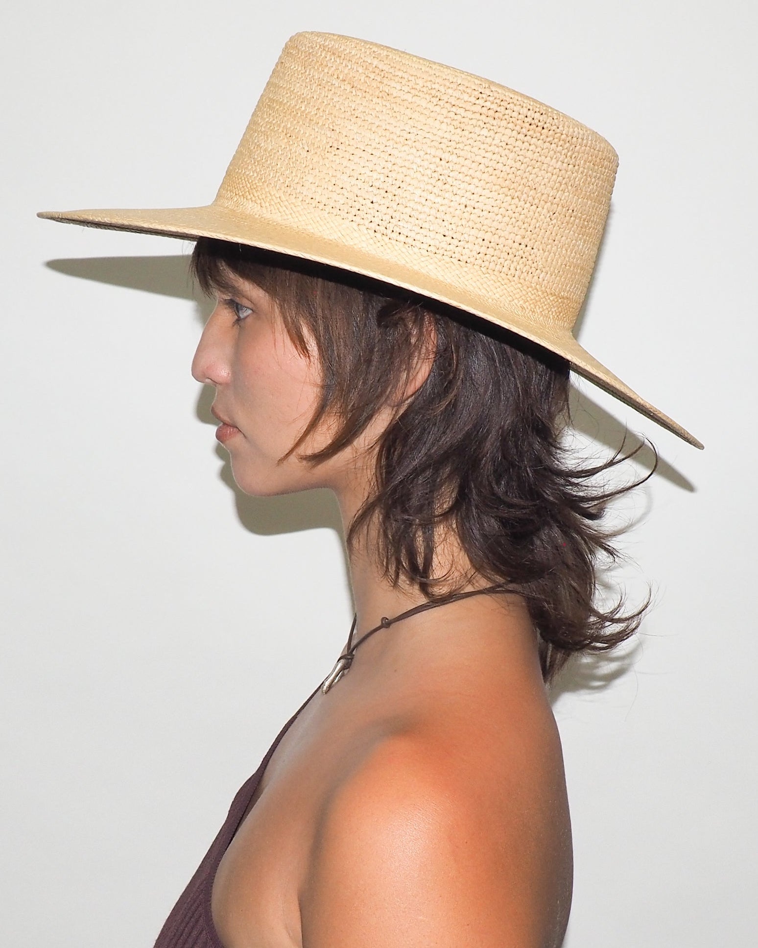 Cielo Hat in Tan Toquilla Straw - CLYDE
