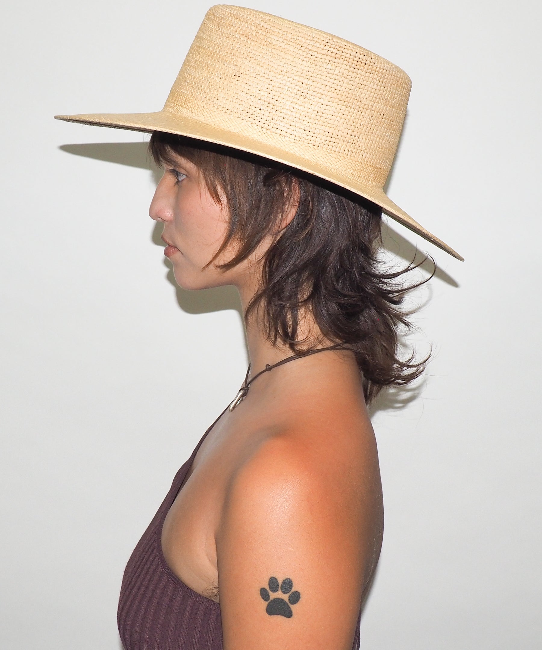 Cielo Hat in Tan Toquilla Straw - CLYDE