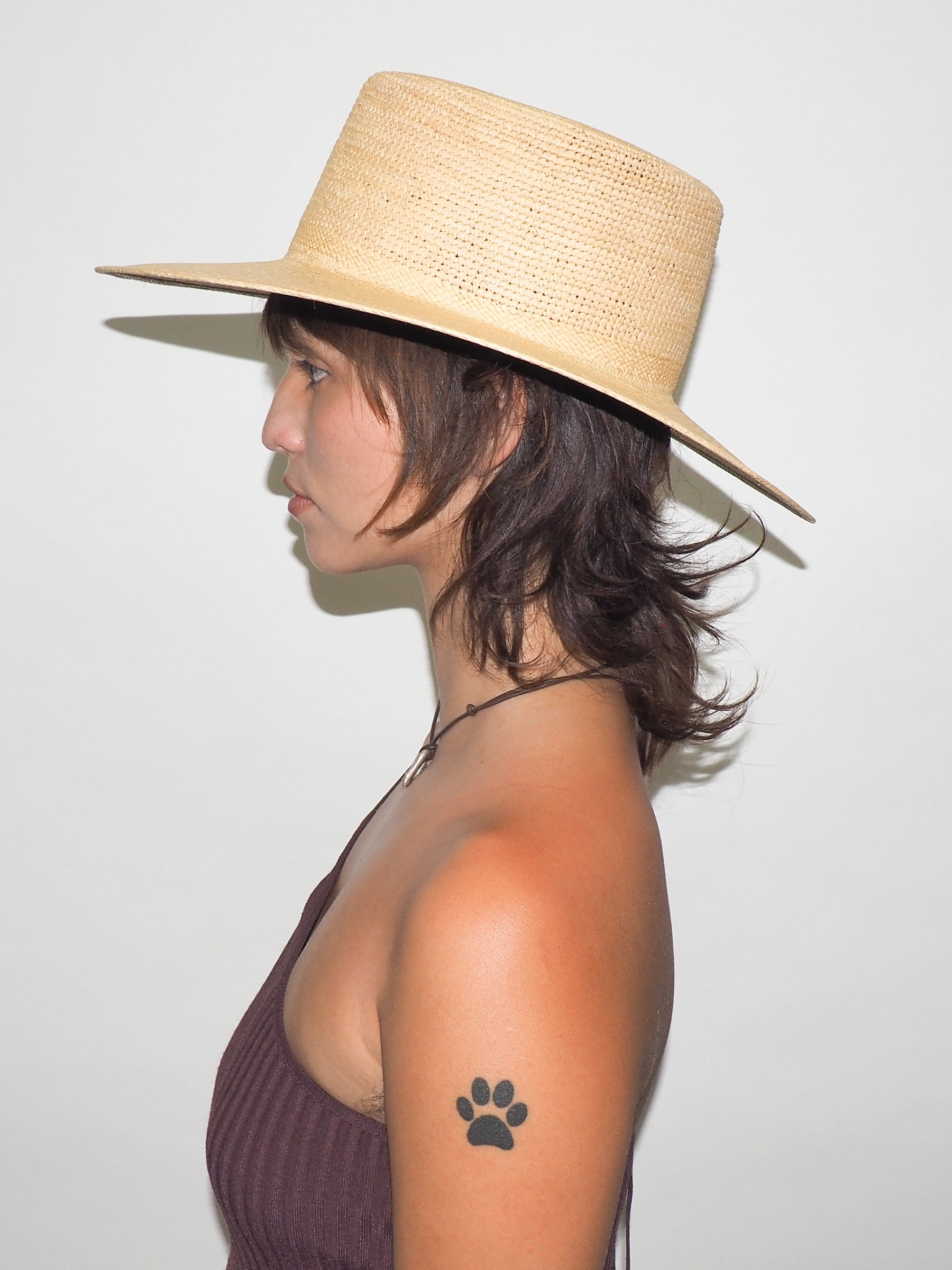 Cielo Hat in Tan Toquilla Straw - CLYDE