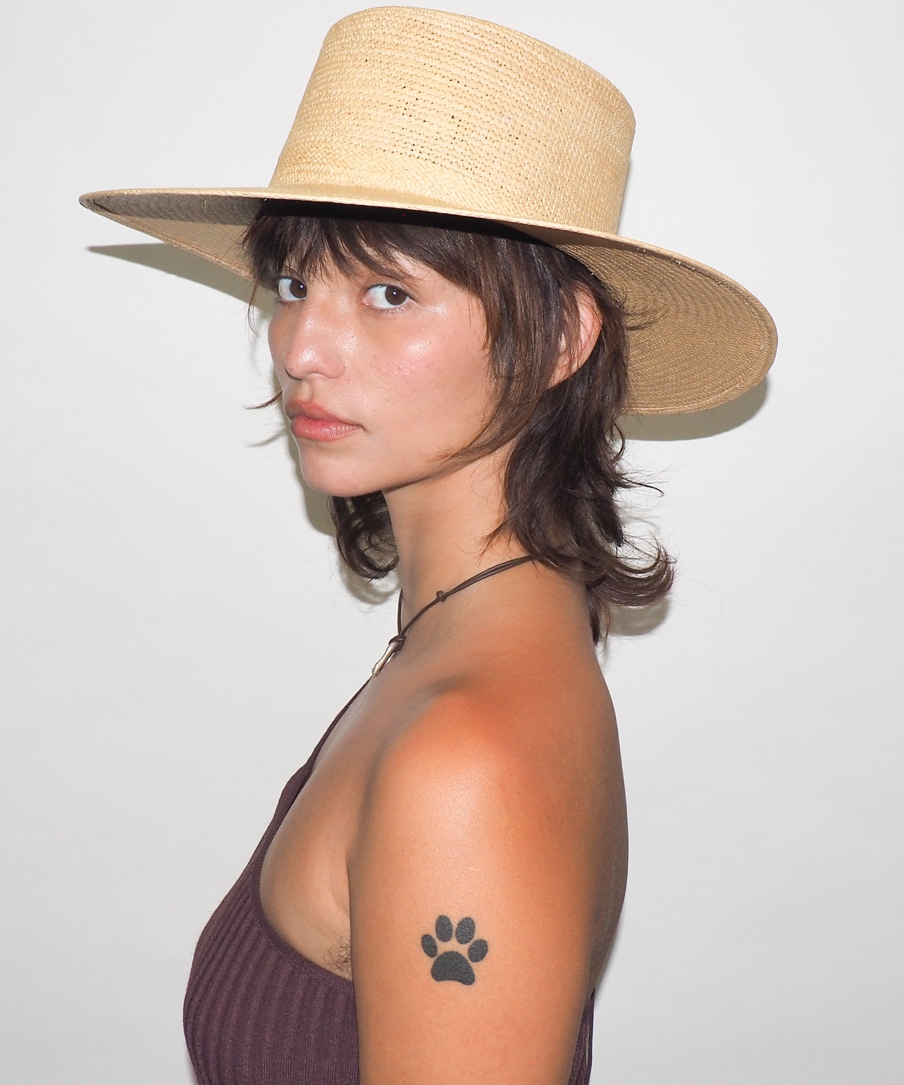 Cielo Hat in Tan Toquilla Straw - CLYDE