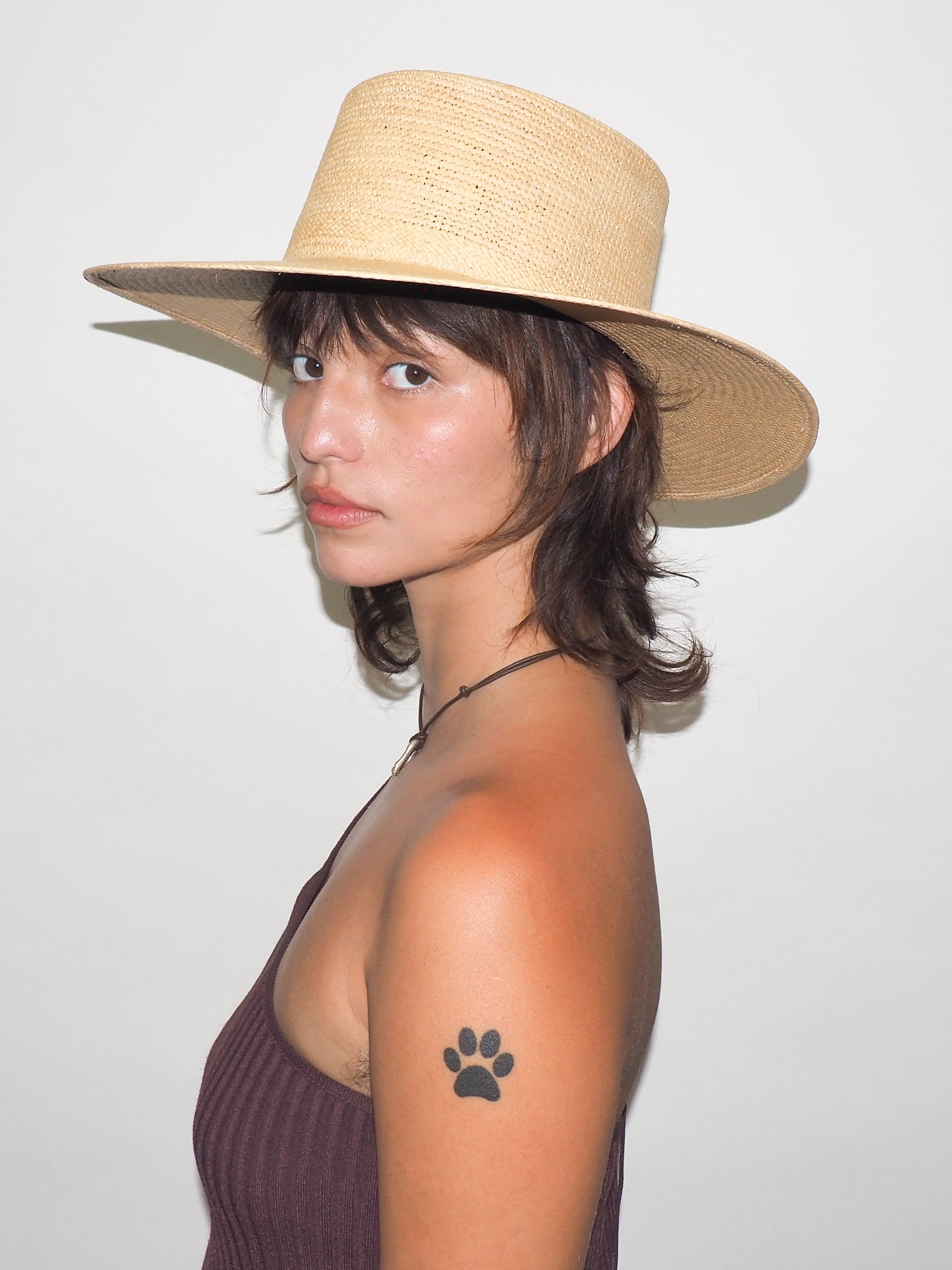 Cielo Hat in Tan Toquilla Straw - CLYDE