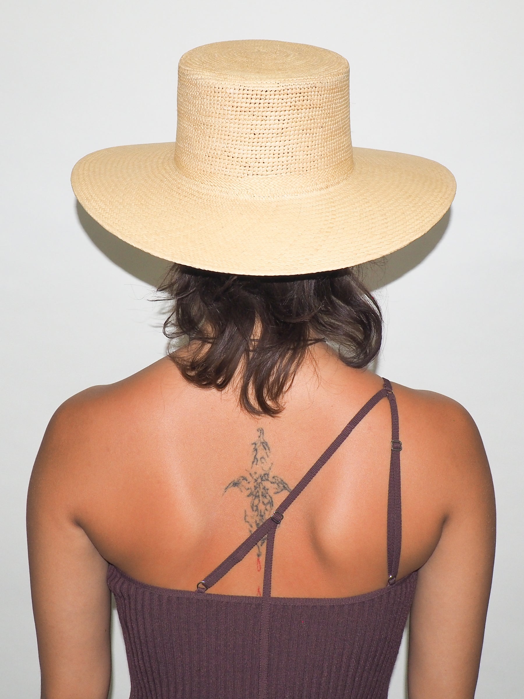 Cielo Hat in Tan Toquilla Straw - CLYDE