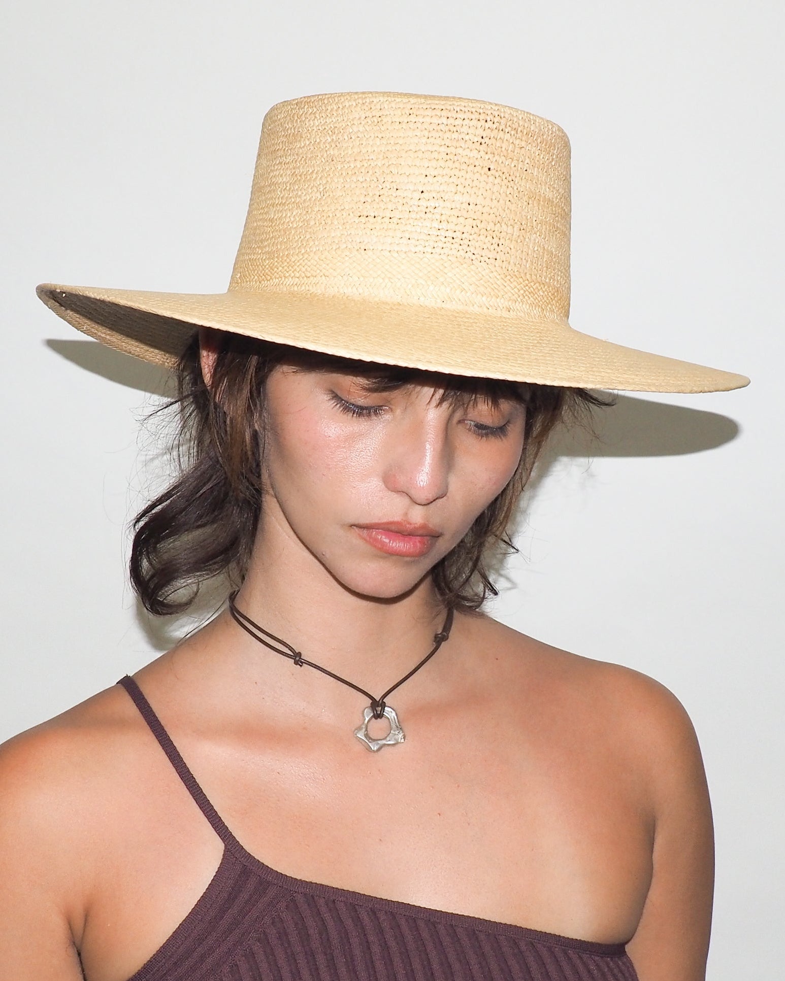 Cielo Hat in Tan Toquilla Straw - CLYDE