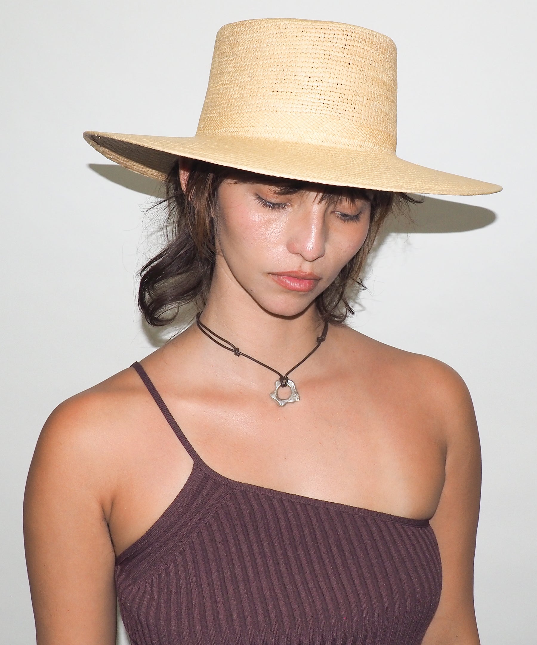 Cielo Hat in Tan Toquilla Straw - CLYDE
