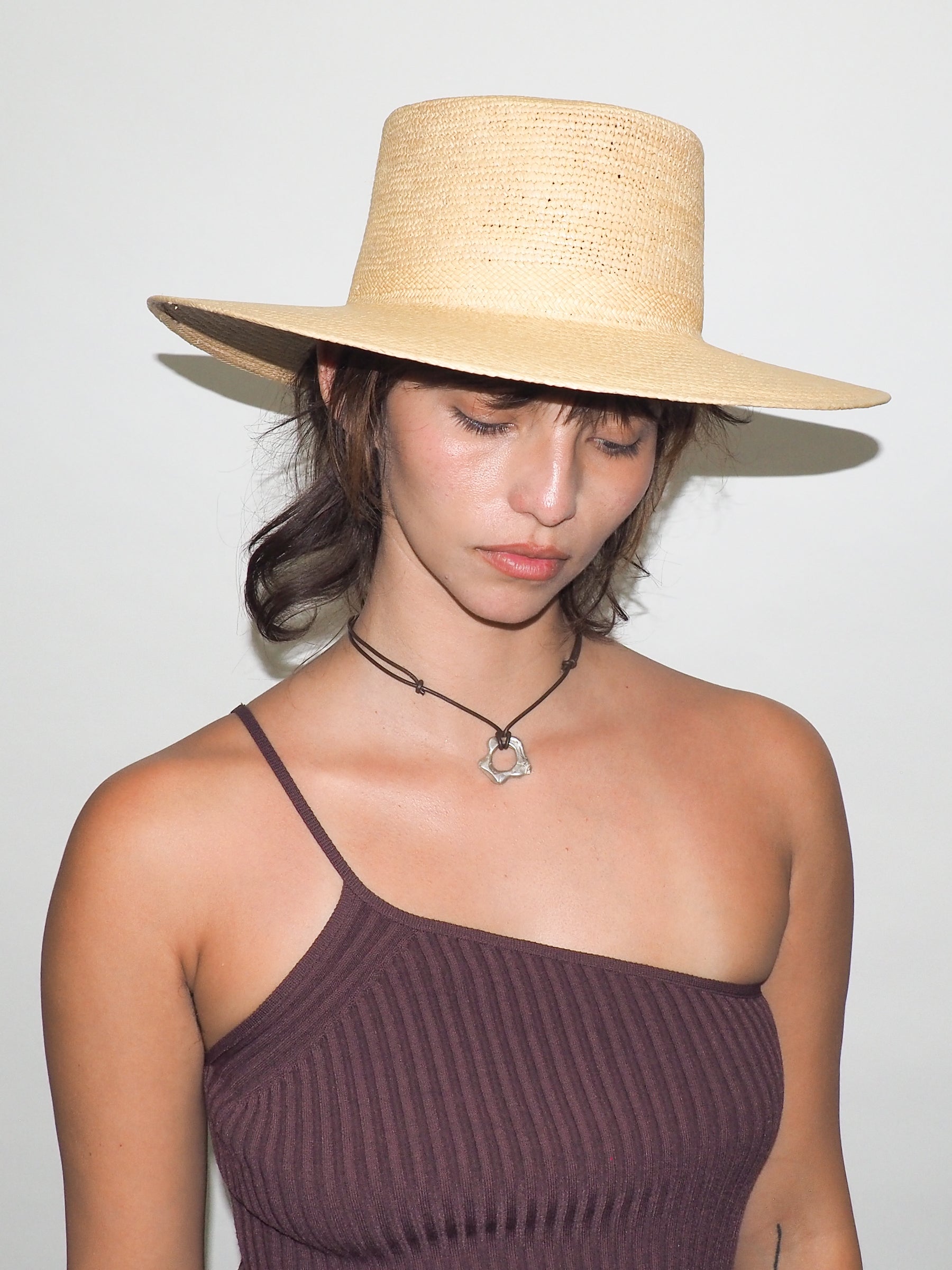 Cielo Hat in Tan Toquilla Straw - CLYDE