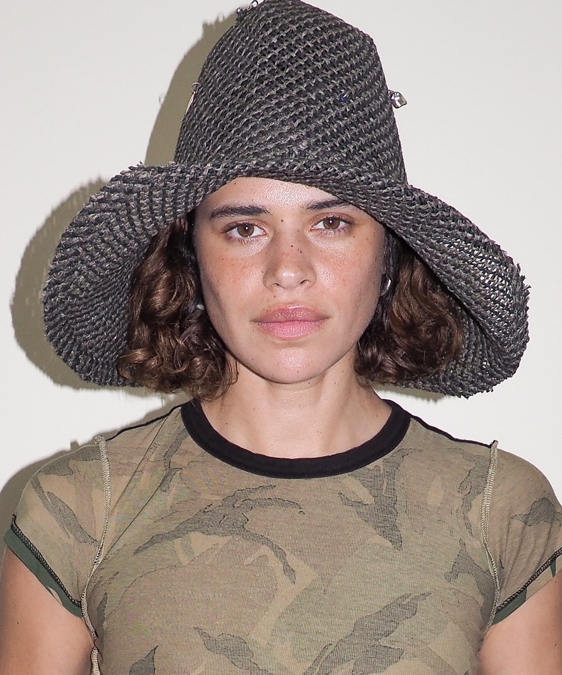 Charm Hat in Charcoal Weave Toyo Straw - CLYDE