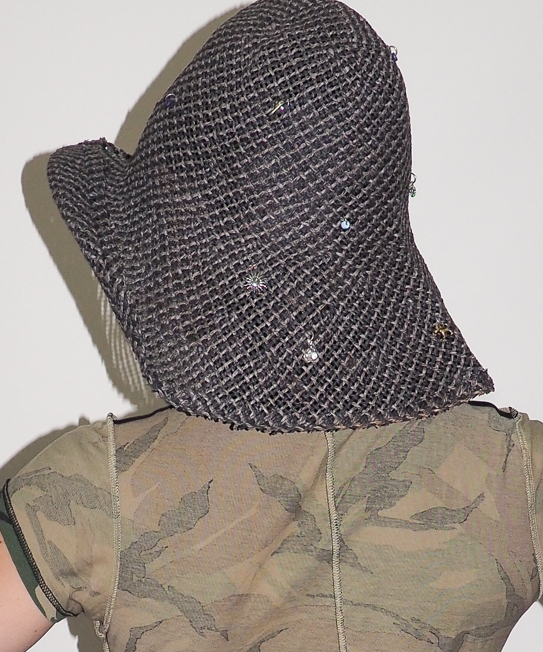 Charm Hat in Charcoal Weave Toyo Straw - CLYDE