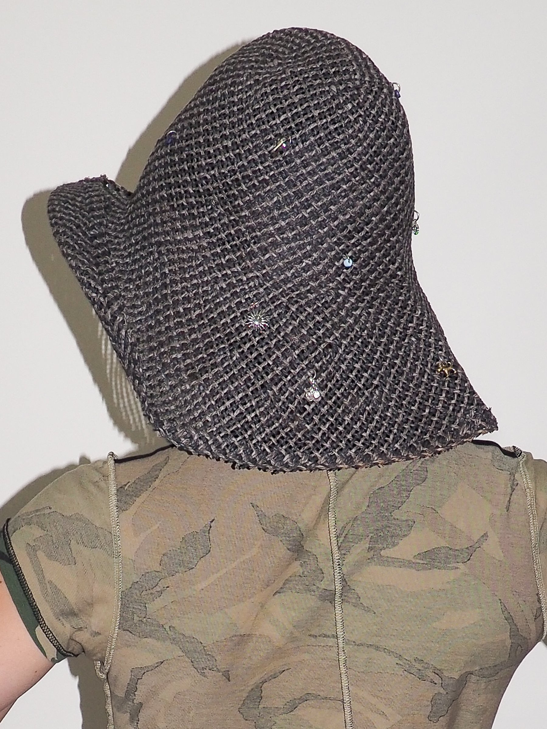 Charm Hat in Charcoal Weave Toyo Straw - CLYDE