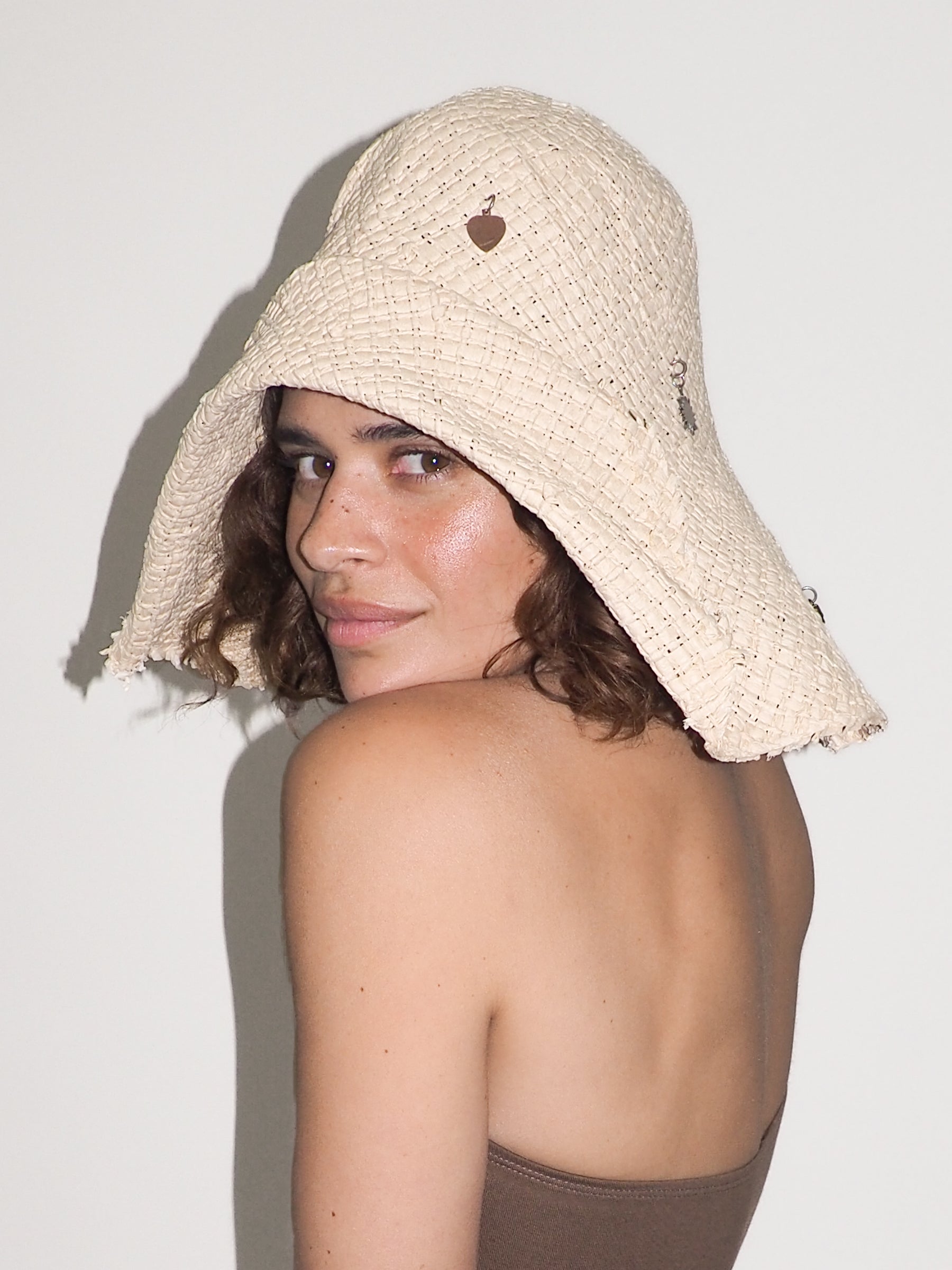 Charm Hat in Cream Toyo Straw - CLYDE