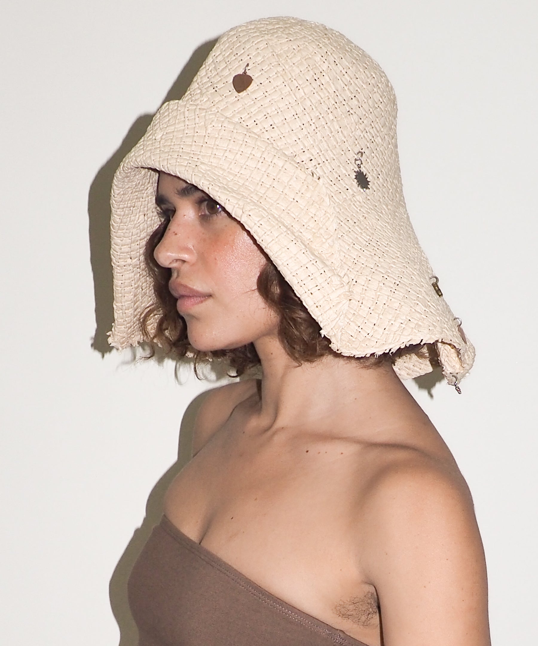 Charm Hat in Cream Toyo Straw - CLYDE