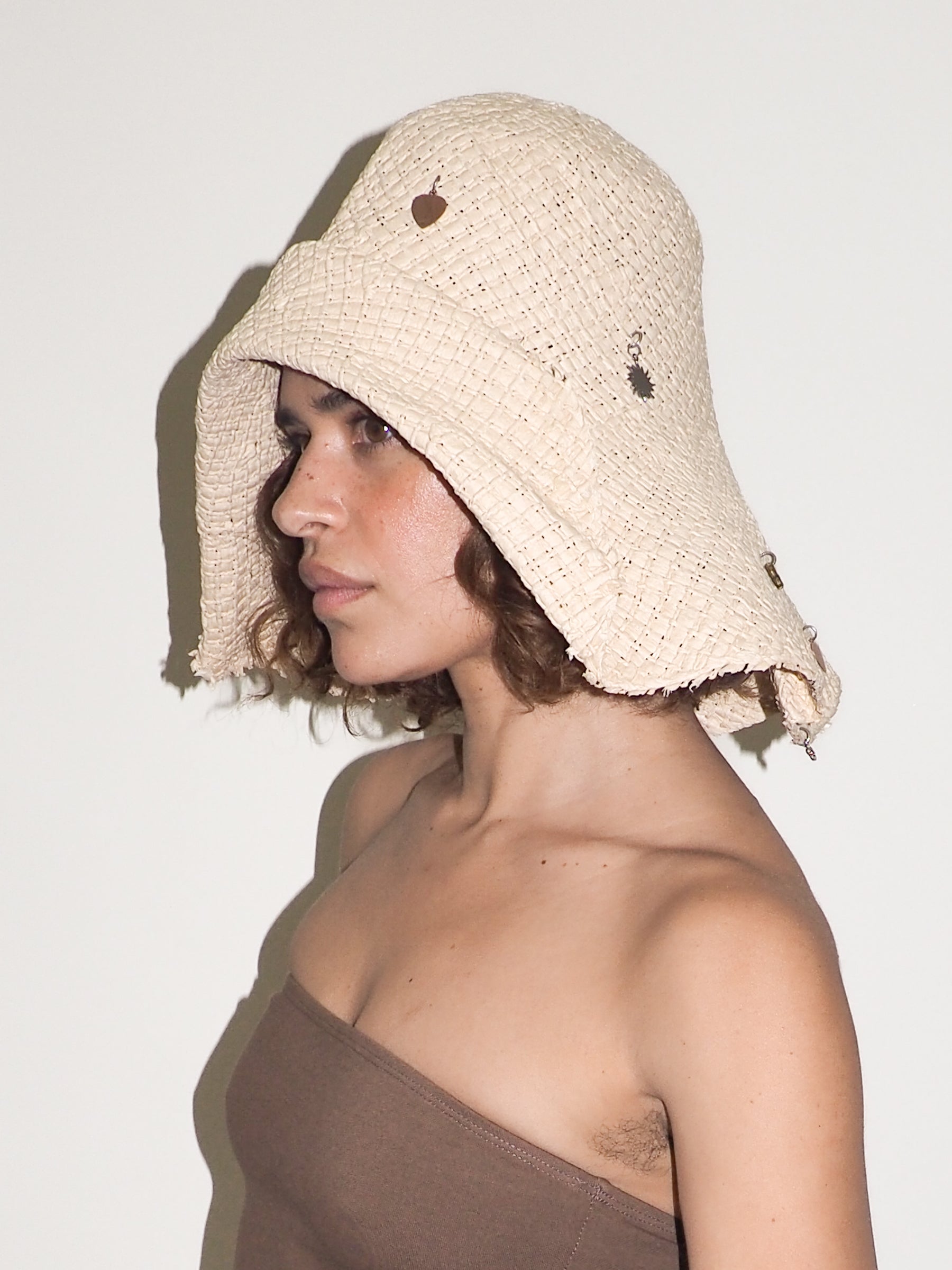 Charm Hat in Cream Toyo Straw - CLYDE
