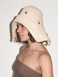 Charm Hat in Cream Toyo Straw - CLYDE