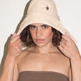 Charm Hat in Cream Toyo Straw - CLYDE