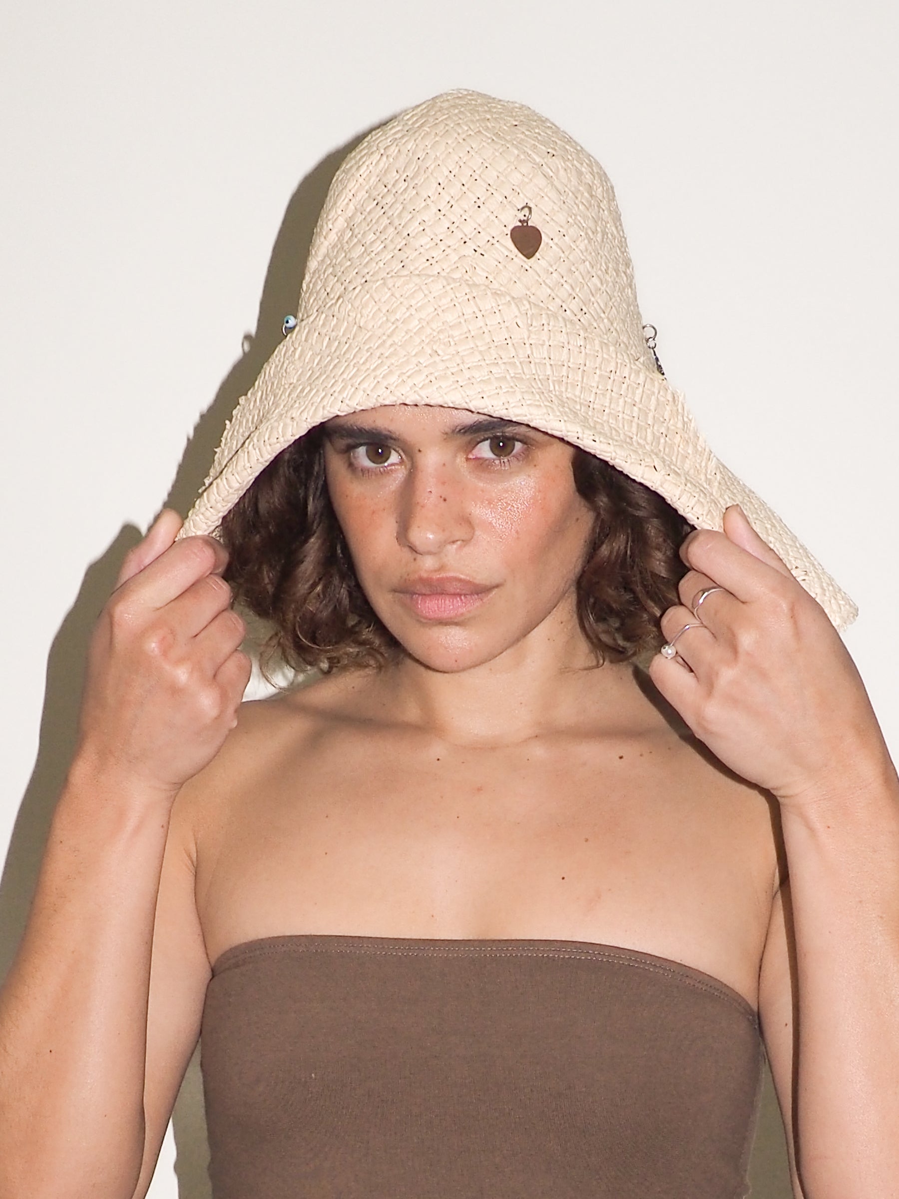 Charm Hat in Cream Toyo Straw - CLYDE