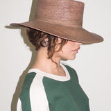 Cielo Hat in Khaki Green Toquilla Straw - CLYDE
