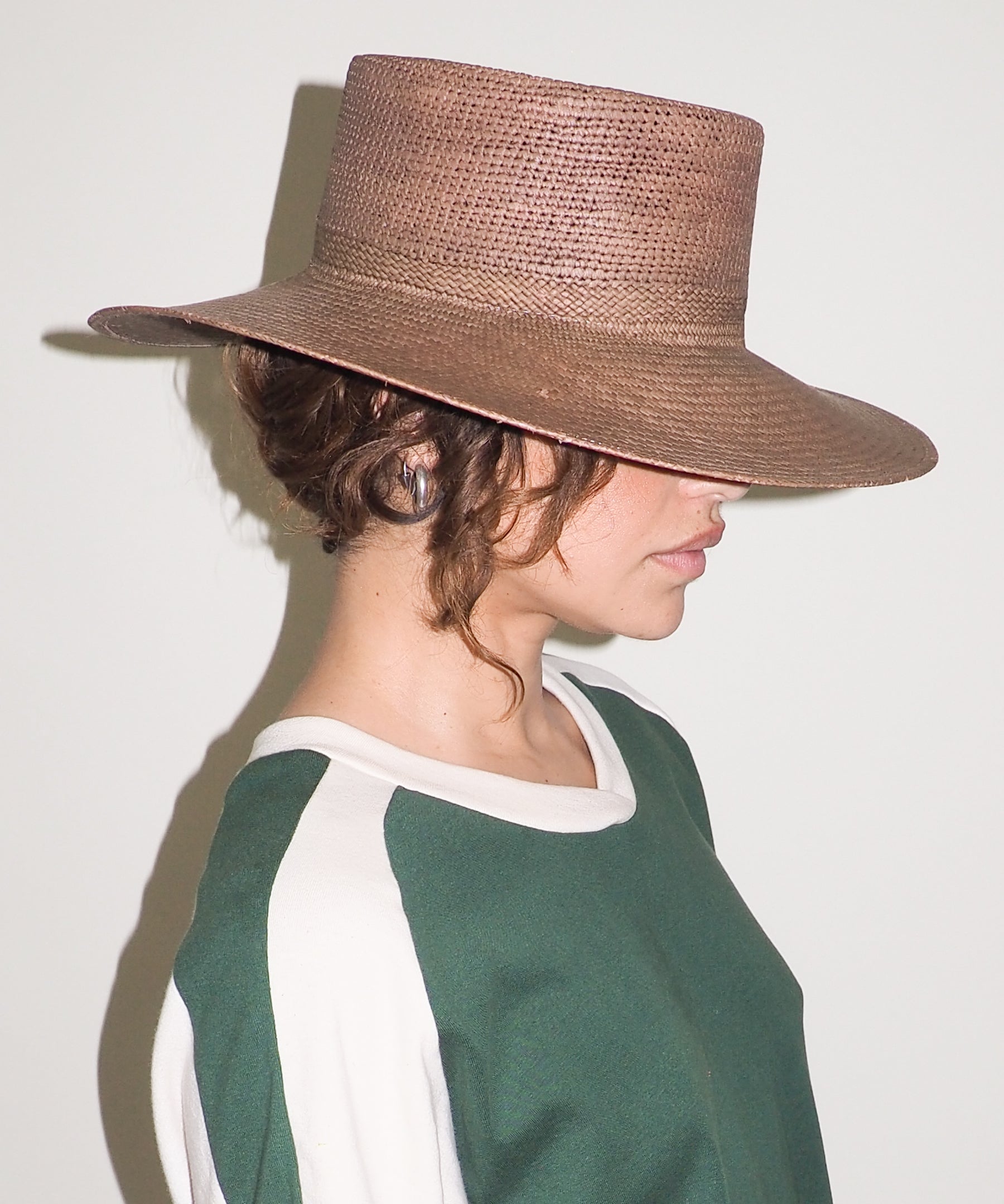 Cielo Hat in Khaki Green Toquilla Straw - CLYDE