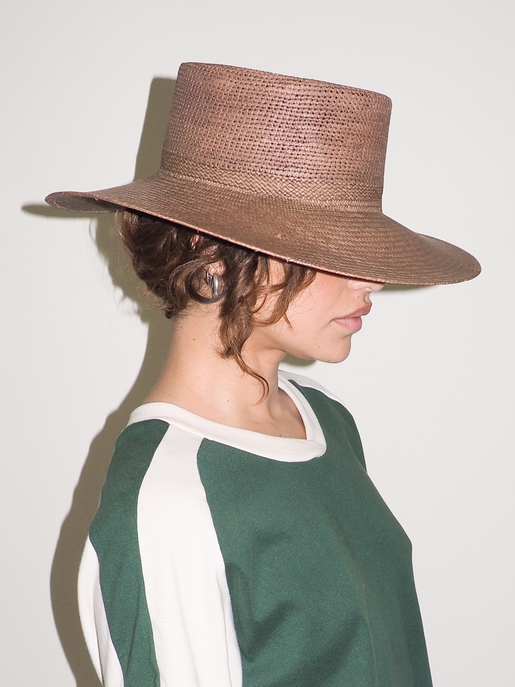 Cielo Hat in Khaki Green Toquilla Straw - CLYDE