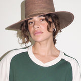 Cielo Hat in Khaki Green Toquilla Straw - CLYDE