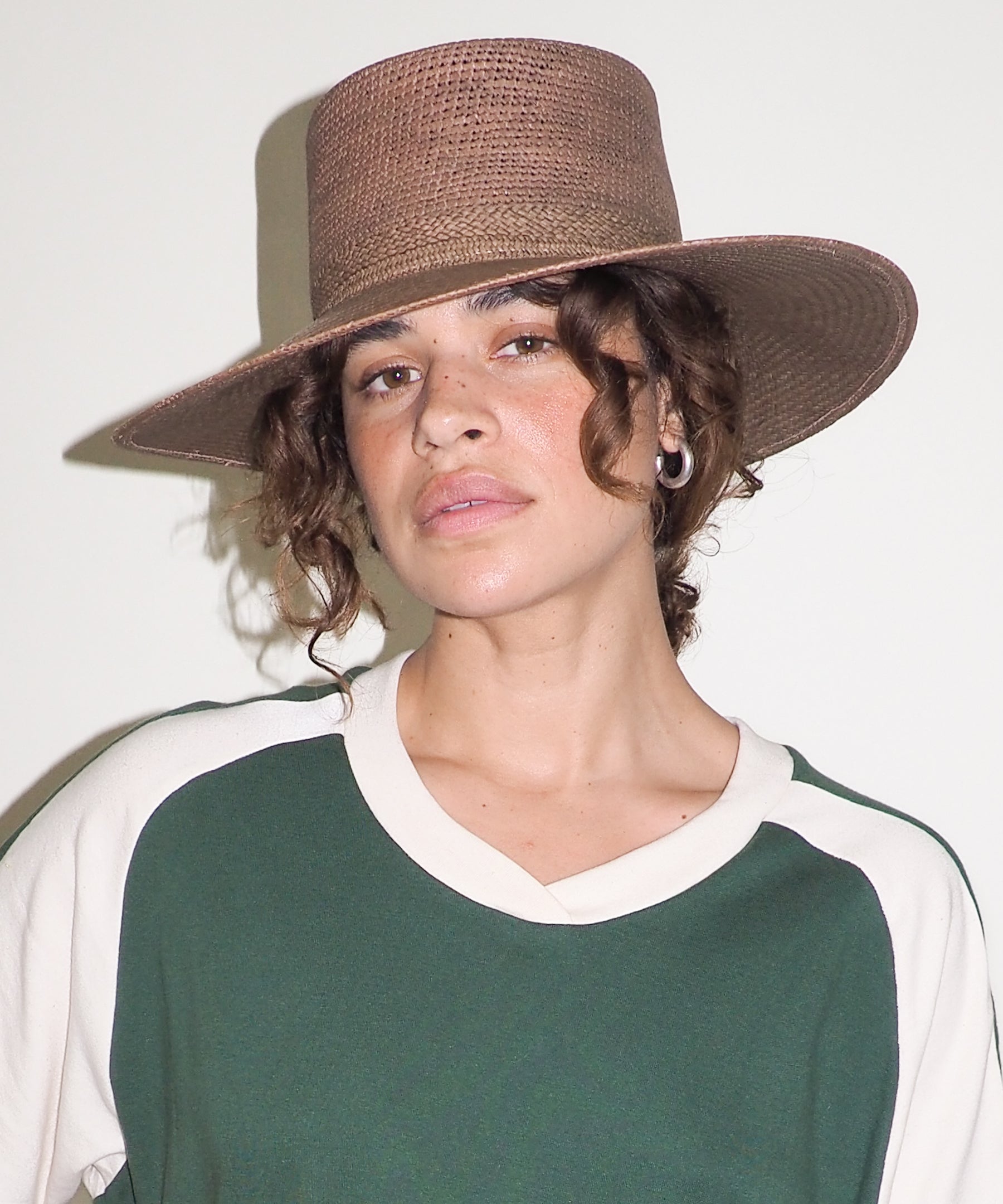 Cielo Hat in Khaki Green Toquilla Straw - CLYDE