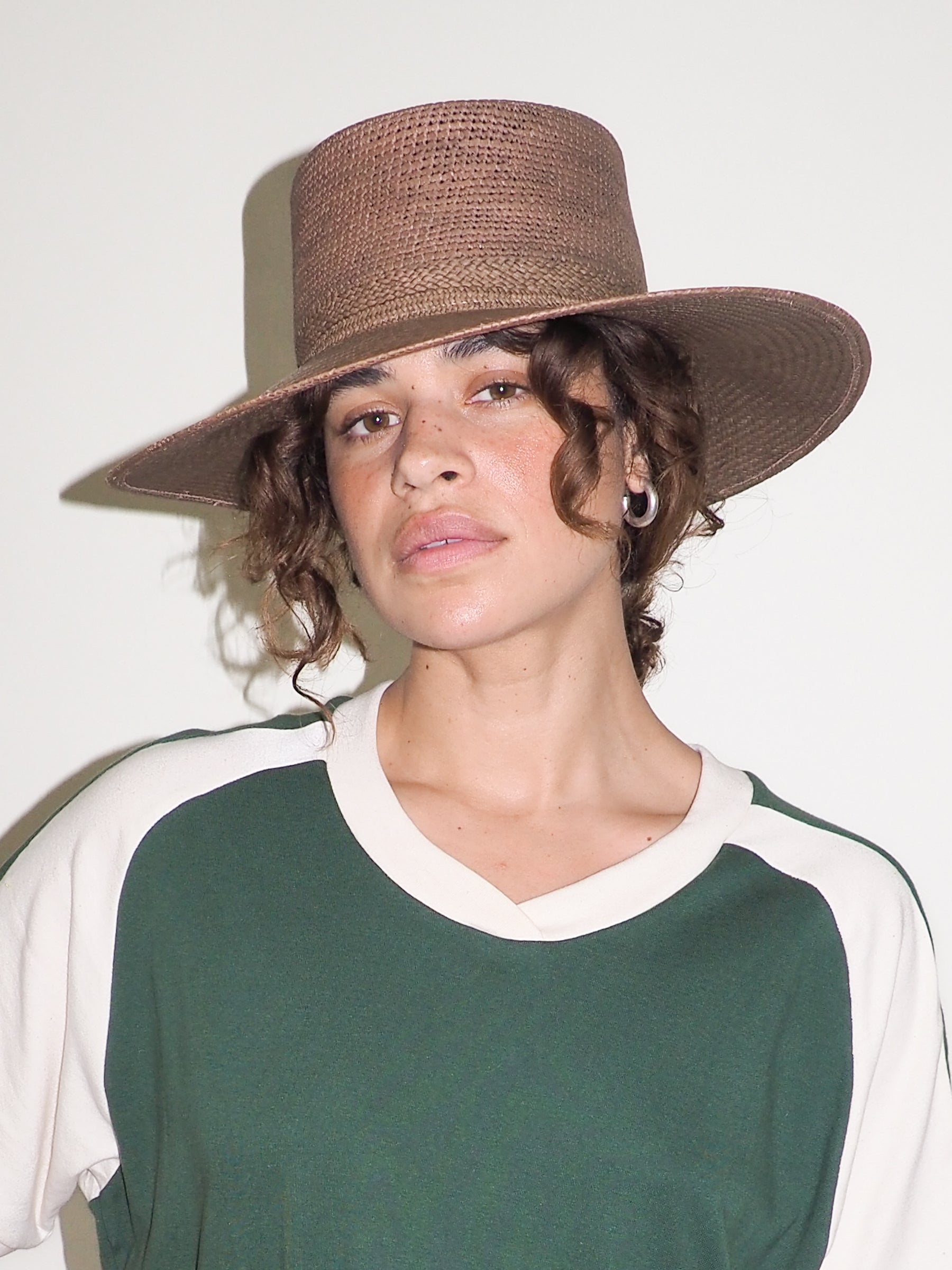 Cielo Hat in Khaki Green Toquilla Straw - CLYDE