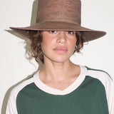 Cielo Hat in Khaki Green Toquilla Straw - CLYDE