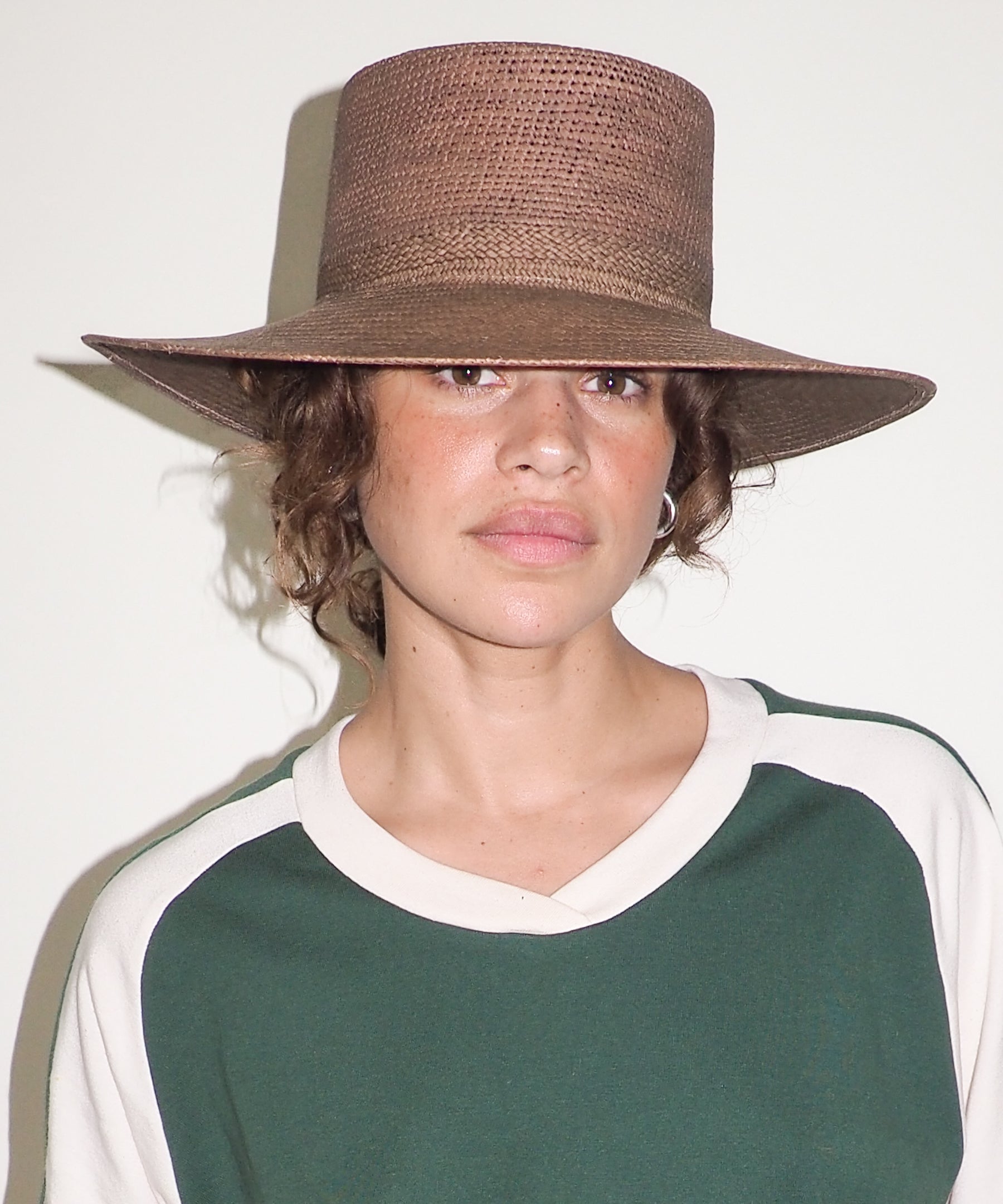 Cielo Hat in Khaki Green Toquilla Straw - CLYDE