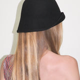 Crown Hat in Black Wool - CLYDE