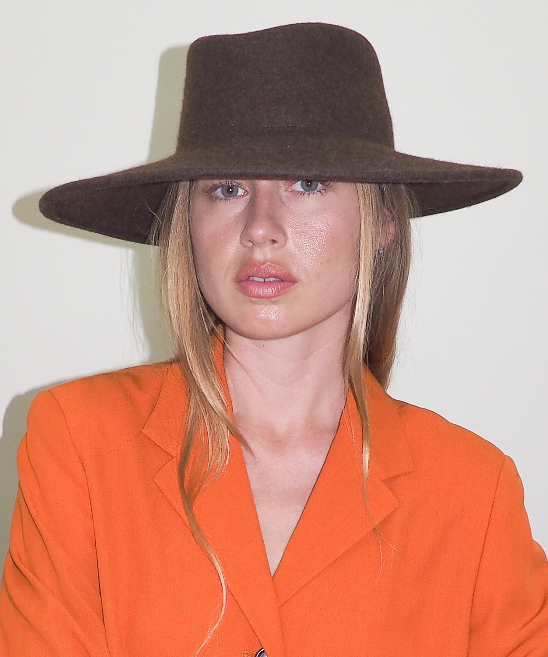 Dai Hat in Brown Melange Wool - CLYDE