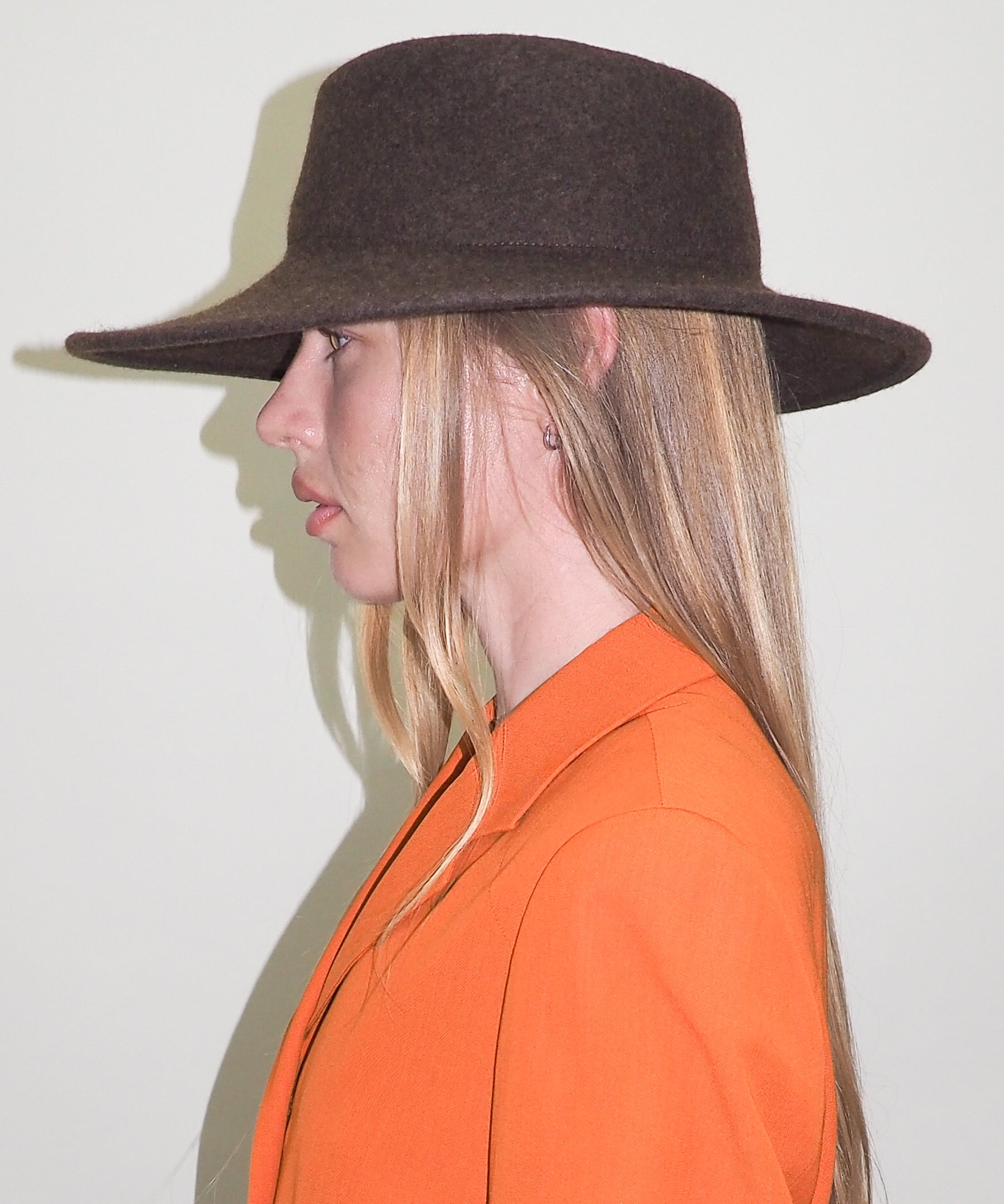 Dai Hat in Brown Melange Wool - CLYDE