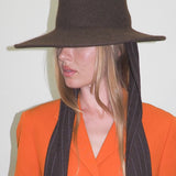 Dai Hat w. Scarves in Brown Melange - CLYDE