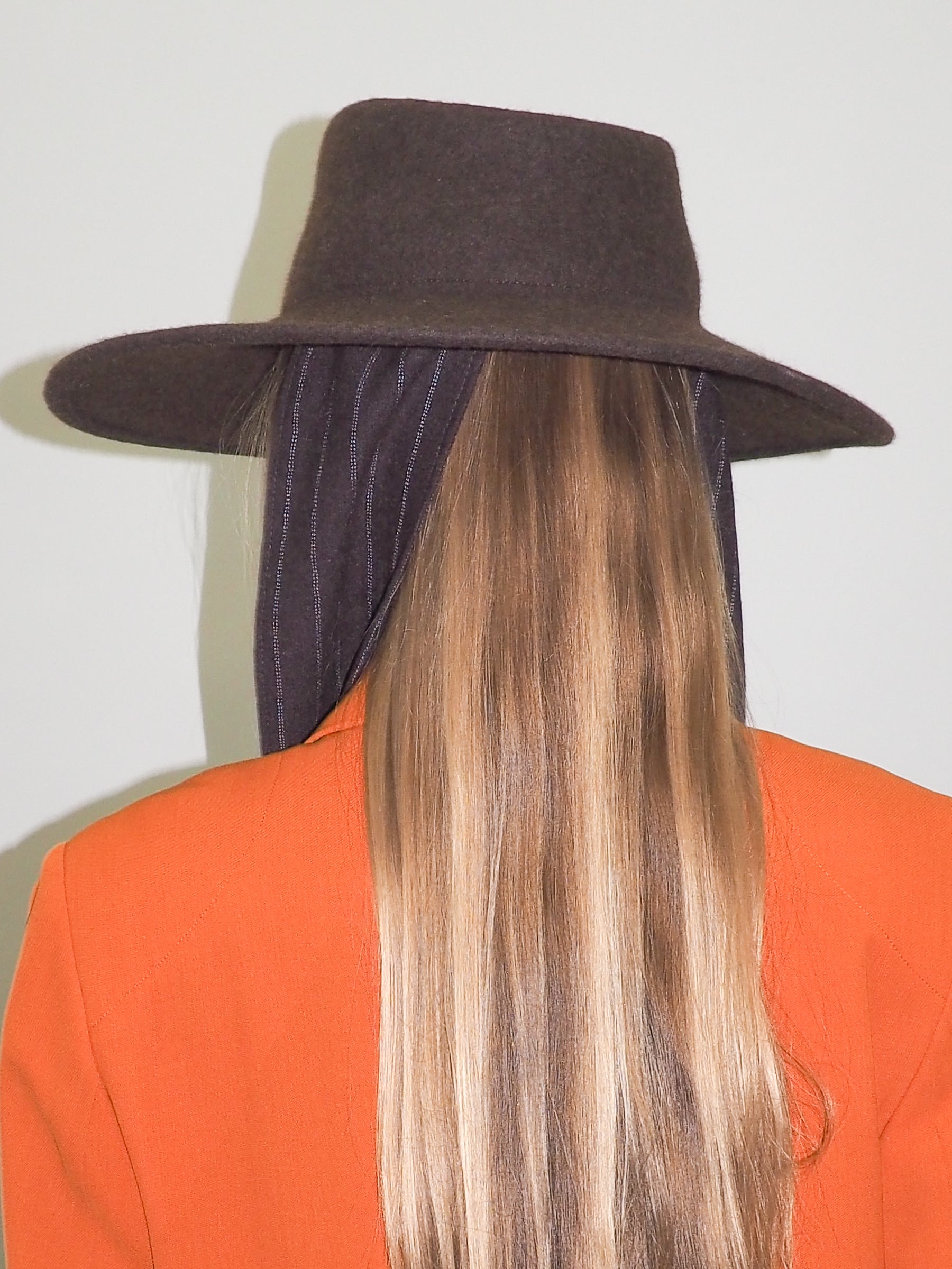 Dai Hat w. Scarves in Brown Melange - CLYDE