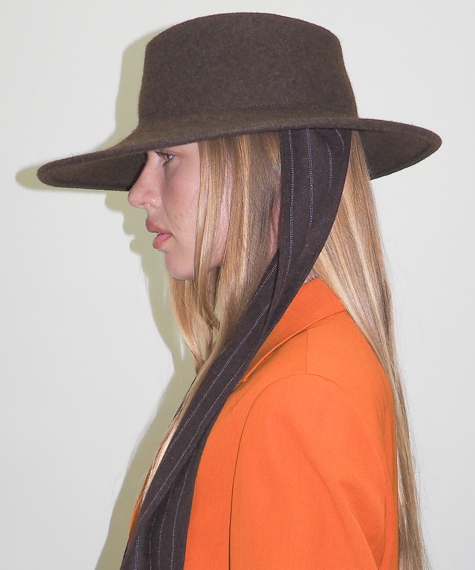 Dai Hat w. Scarves in Brown Melange - CLYDE