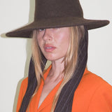 Dai Hat w. Scarves in Brown Melange - CLYDE