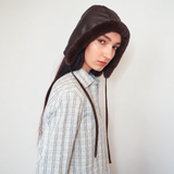 Volo Hat w. Trim in Espresso Lambskin