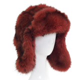 Frost Trapper Hat in Red Faux Fox - CLYDE