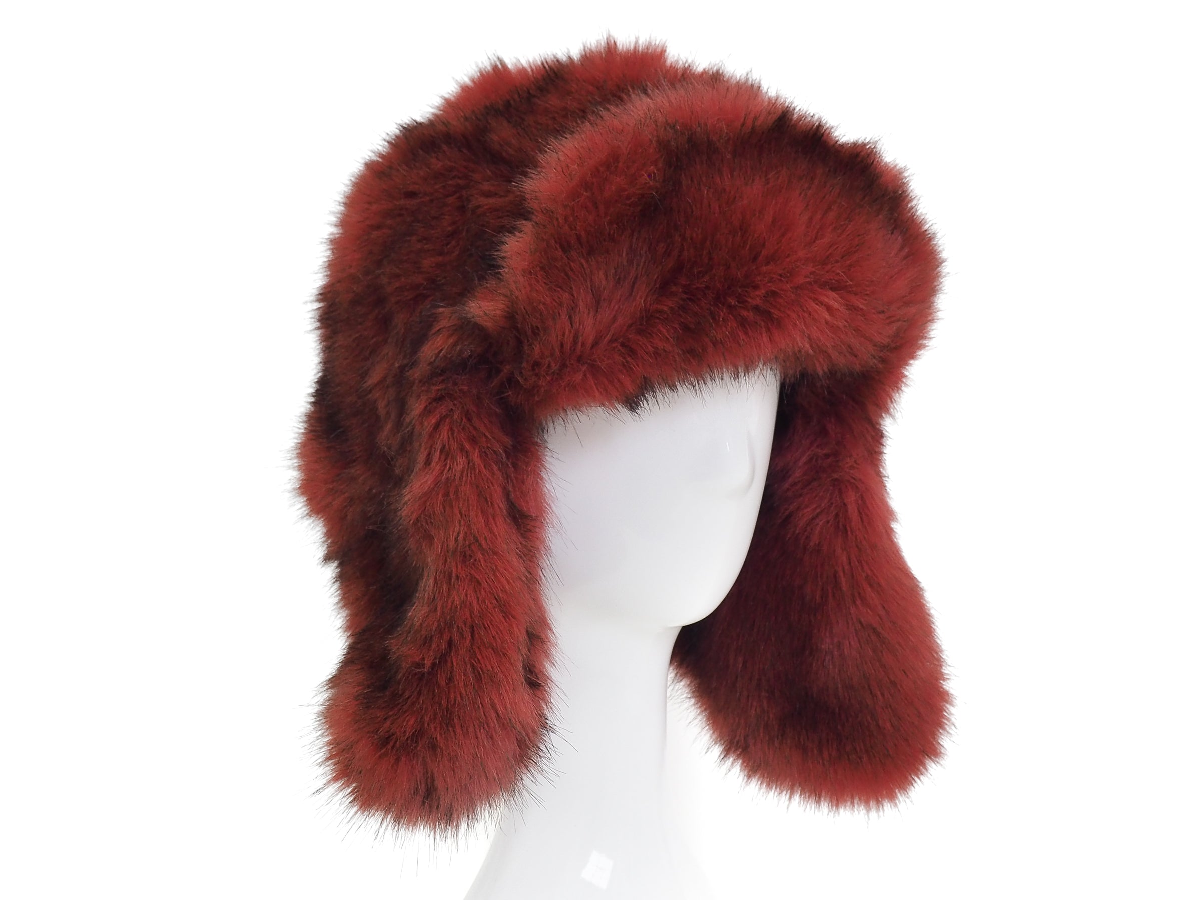 Frost Trapper Hat in Red Faux Fox - CLYDE