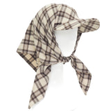 Brim Scarf in Brown & Beige Plaid Flannel - CLYDE