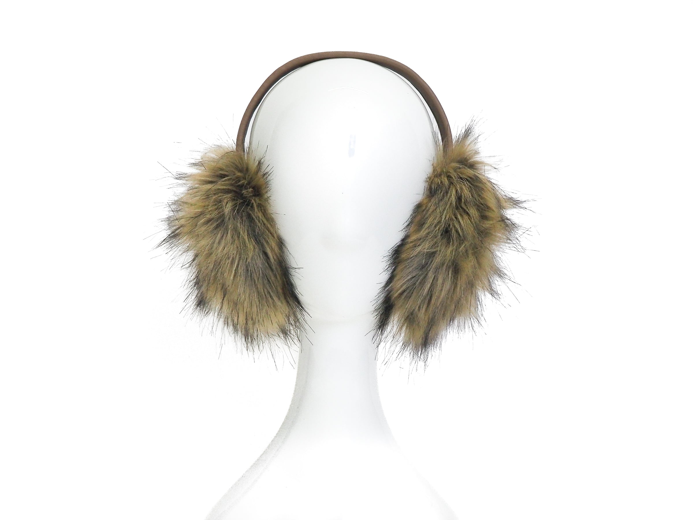 Ear Muffs in Tan Faux Fox - CLYDE