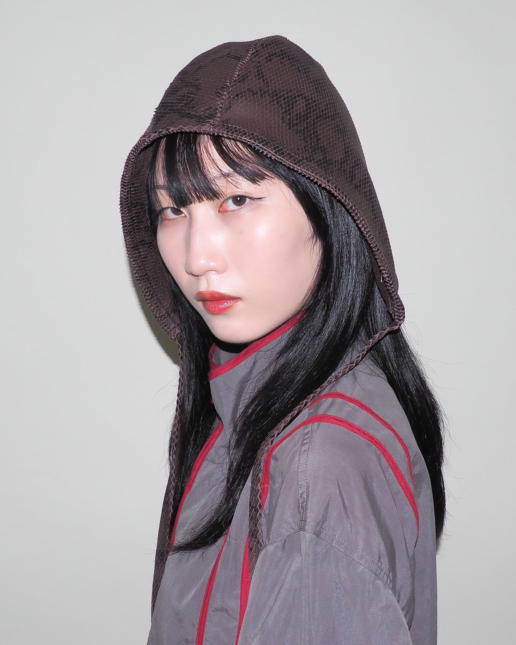 Volo Hat in Brown Python Effect Lambskin - CLYDE