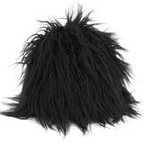 Faux Fur Toque in Black Faux Yak - CLYDE