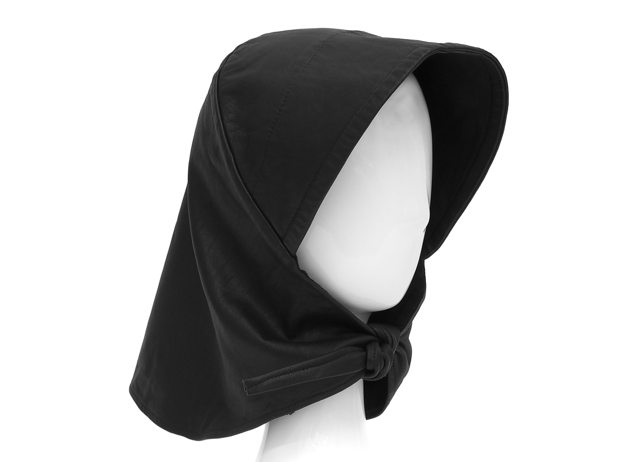 Bonnet in Black Lambskin - CLYDE