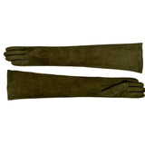 Moonlight Gloves in Moss Suede Lambskin - CLYDE