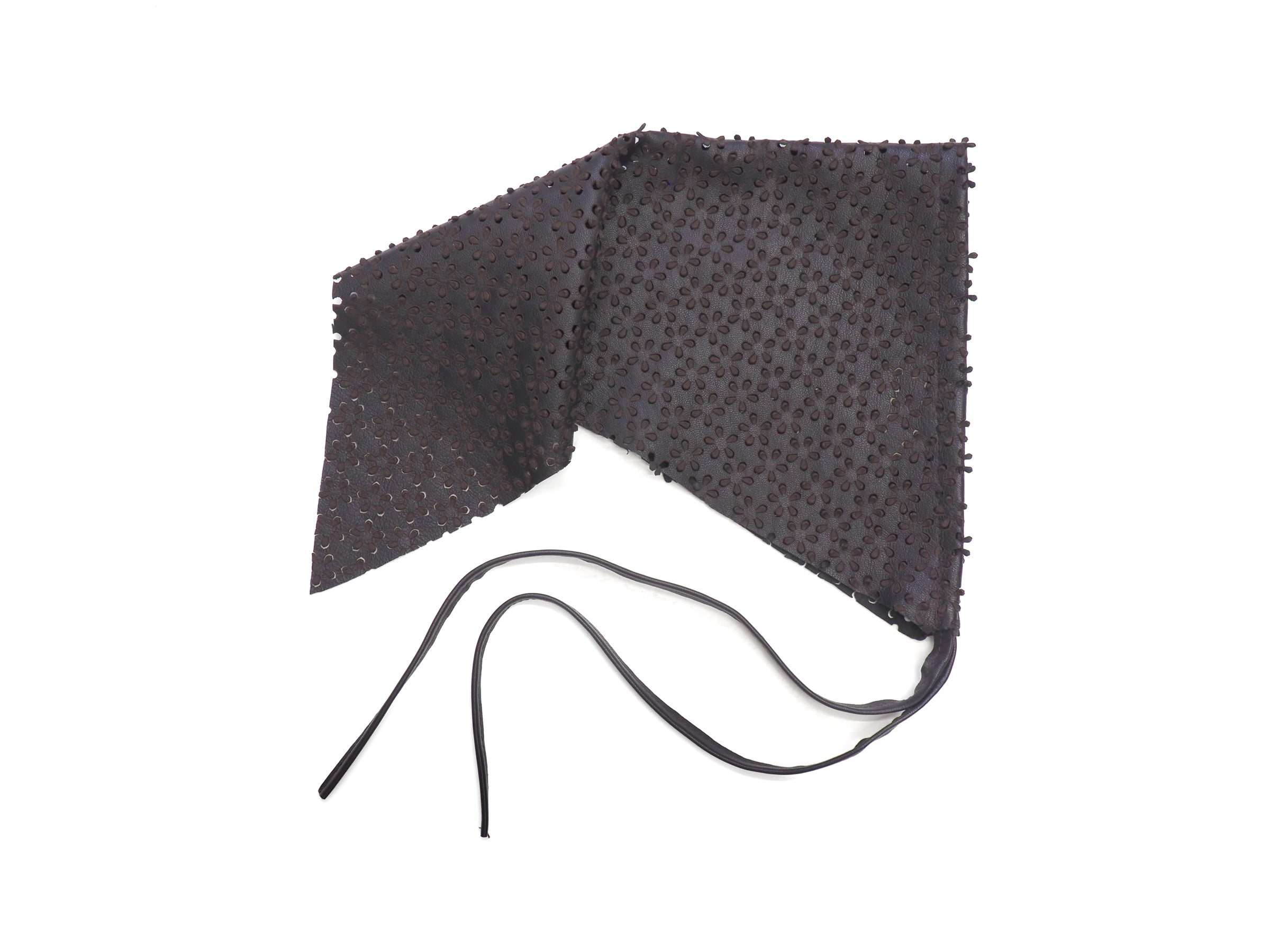 Vita Scarf in Espresso Flowers Lambskin - CLYDE