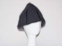 Peachbasket Hat Black Silver Tip Shearling - CLYDE