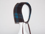 Volo Hat Brown & Electric Blue Plaid Wool Fleece - CLYDE