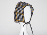 Volo Hat Black & Yellow Check Wool Fleece - CLYDE