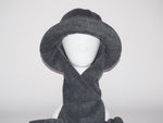 Scarved Bucket Hat Charcoal Fleece - CLYDE