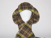 Scarved Bucket Hat Moss Plaid - CLYDE