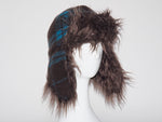 Ice Hat Brown Electric Blue Plaid - CLYDE